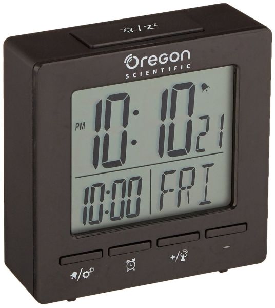 OREGON RM511ABLK Travel Dual Alarm Clock with Temperature Date Backlight Detail Page